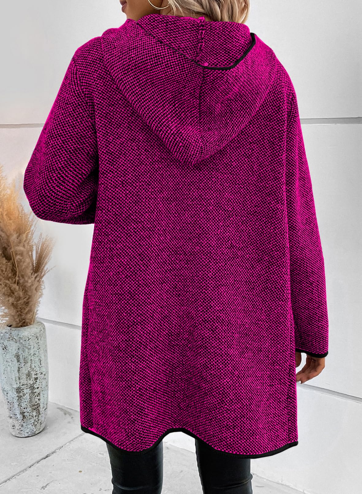 Foto 3 pulgar | Suéter Tipo Cárdigan Sidefeel Otoño 2024 Con Parte Delantera Abierta Para Mujer - Venta Internacional.