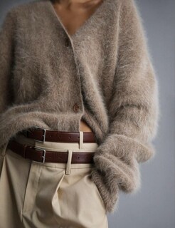 Foto 3 | Jersey Tipo Cárdigan Yimoon Fuzzy Con Cuello En V Y Botones Para Mujer - Venta Internacional.