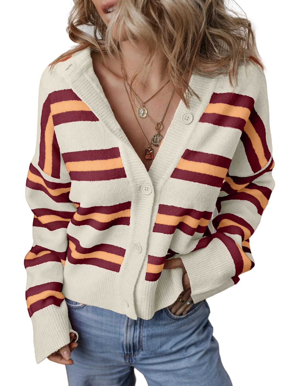 Foto 1 | Jersey Tipo Cárdigan Evaless 2024 Fashion Trend Para Mujer, Blanco, Xxl - Venta Internacional.