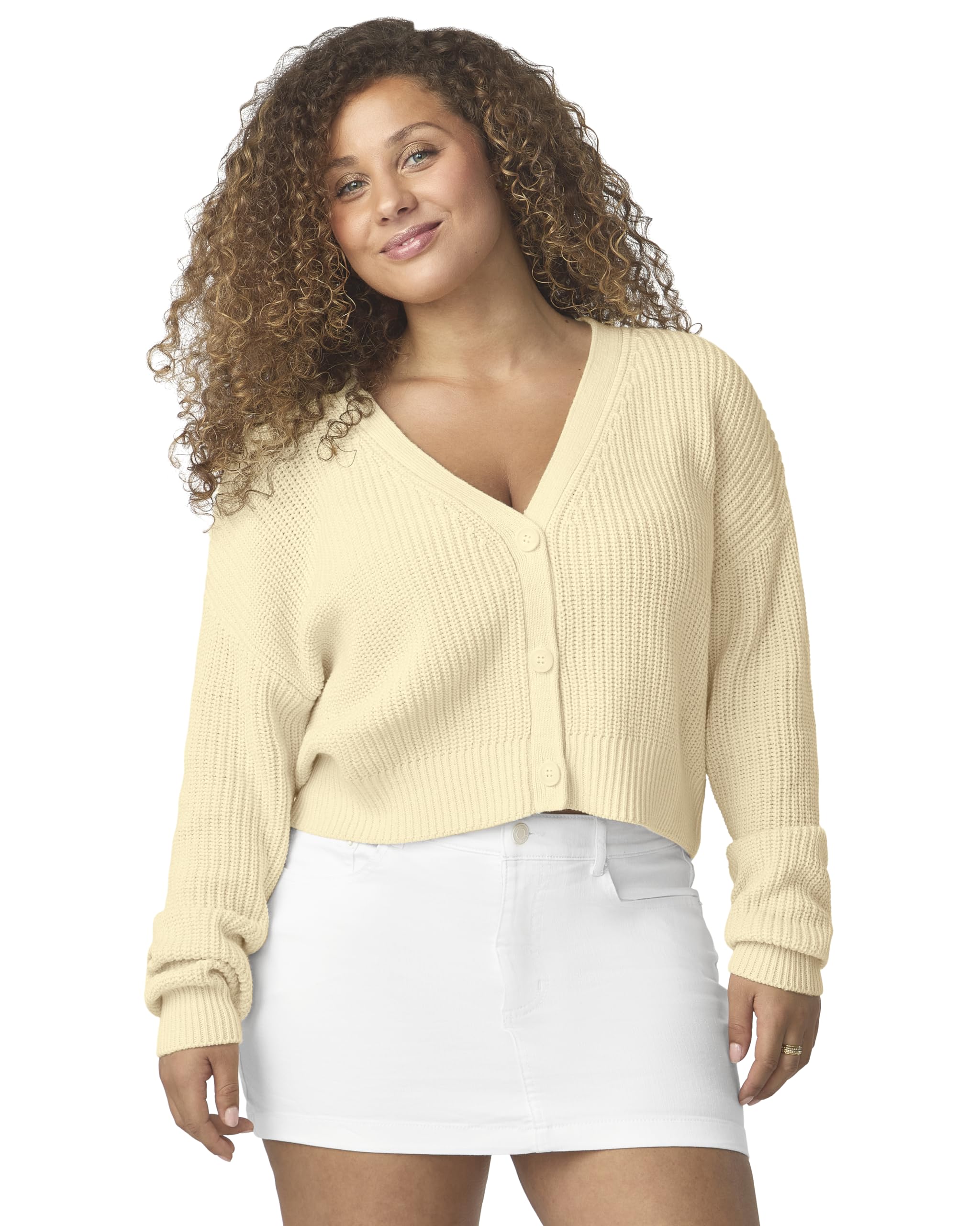 Foto 2 pulgar | Cárdigan Florence By Mills Bright Side Cropped Pear Sorbet - Venta Internacional.