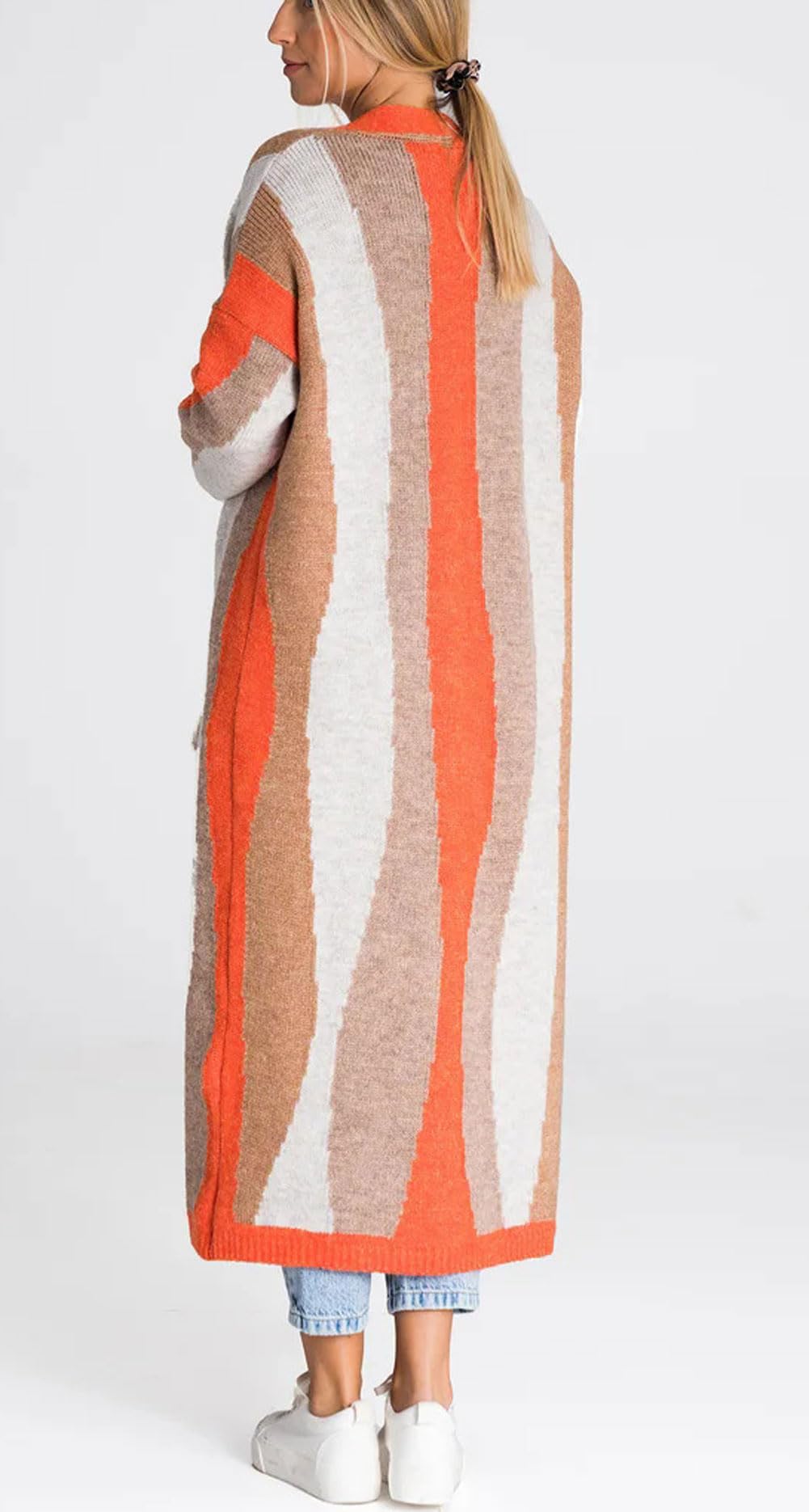 Foto 3 pulgar | Chaqueta Tipo Cárdigan Para Mujer, Chouyatou, Color Naranja - Venta Internacional.