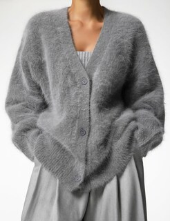 Foto 2 | Jersey Tipo Cárdigan Yimoon Fuzzy Con Cuello En V Y Botones Para Mujer - Venta Internacional.