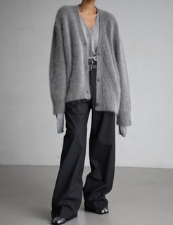 Foto 3 | Jersey Tipo Cárdigan Yimoon Fuzzy Con Cuello En V Y Botones Para Mujer - Venta Internacional.
