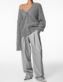 Foto 4 | Jersey Tipo Cárdigan Yimoon Fuzzy Con Cuello En V Y Botones Para Mujer - Venta Internacional.