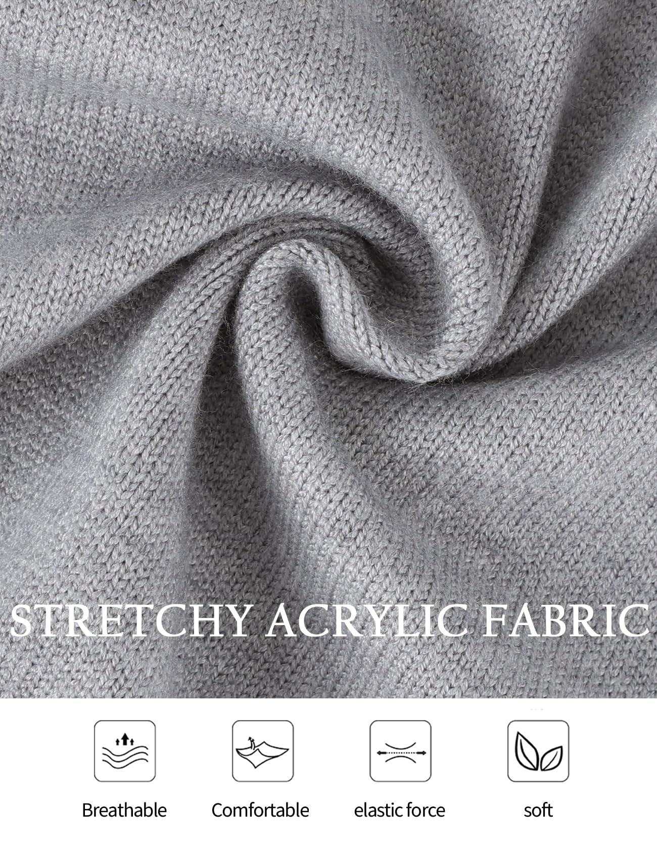 Foto 5 | Jersey Tipo Cárdigan Yimoon Con Cuello Con Volantes, Parte Delantera Abierta, Gris Para Mujer - Venta Internacional.