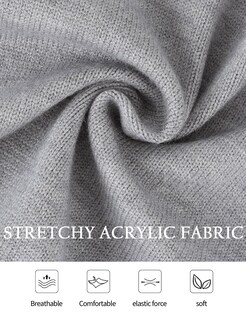 Foto 5 | Jersey Tipo Cárdigan Yimoon Con Cuello Con Volantes, Parte Delantera Abierta, Gris Para Mujer - Venta Internacional.