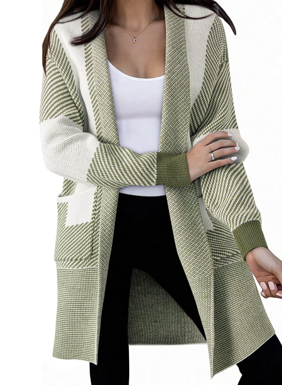Foto 2 pulgar | Jersey Astylish De Punto Extragrande Para Mujer  Color Verde Brumoso - Venta Internacional.