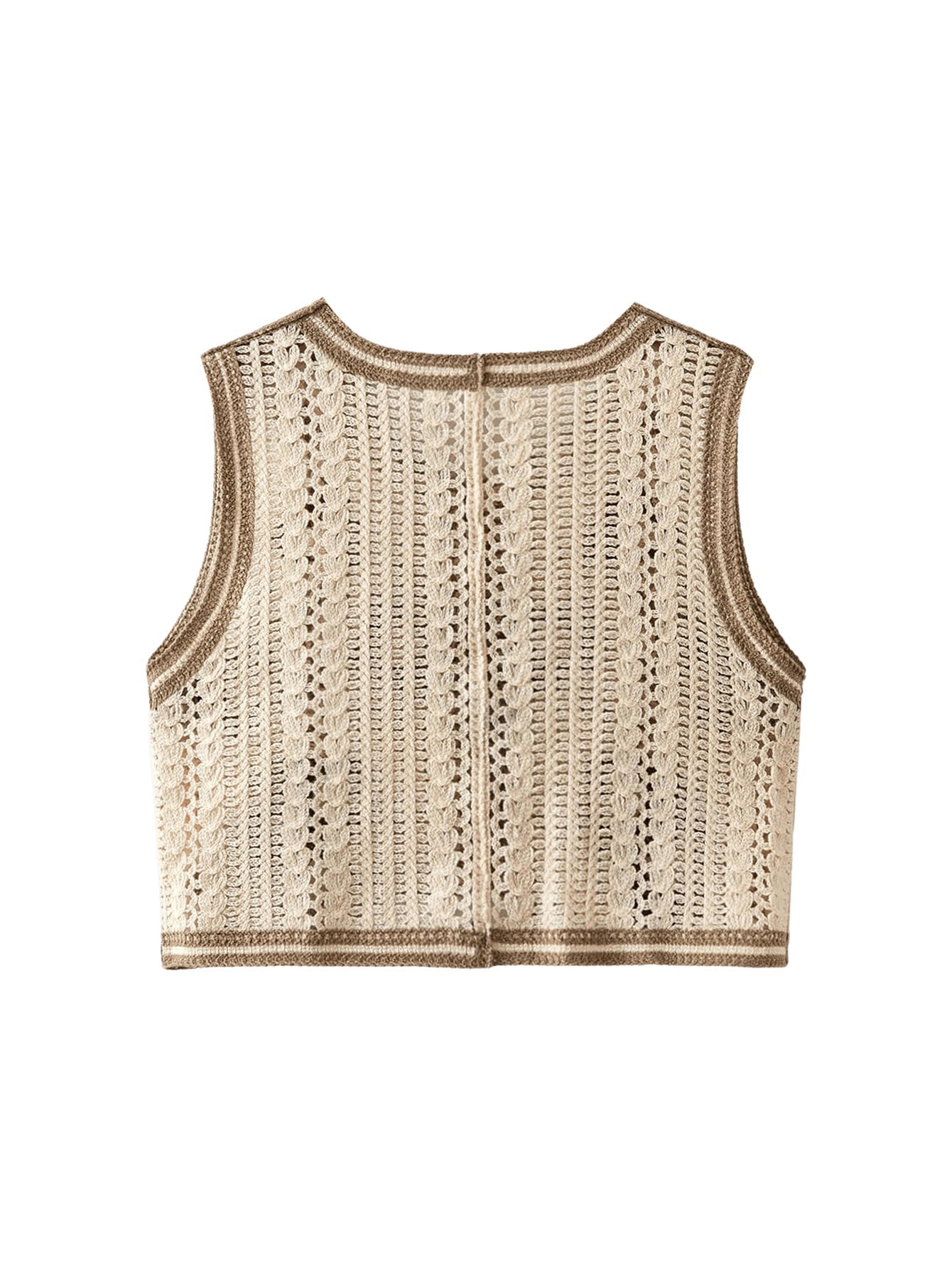 Foto 2 | Cárdigan De Punto Con Botones Y Estampado Floral Verdusa  Color Marrón - Venta Internacional.