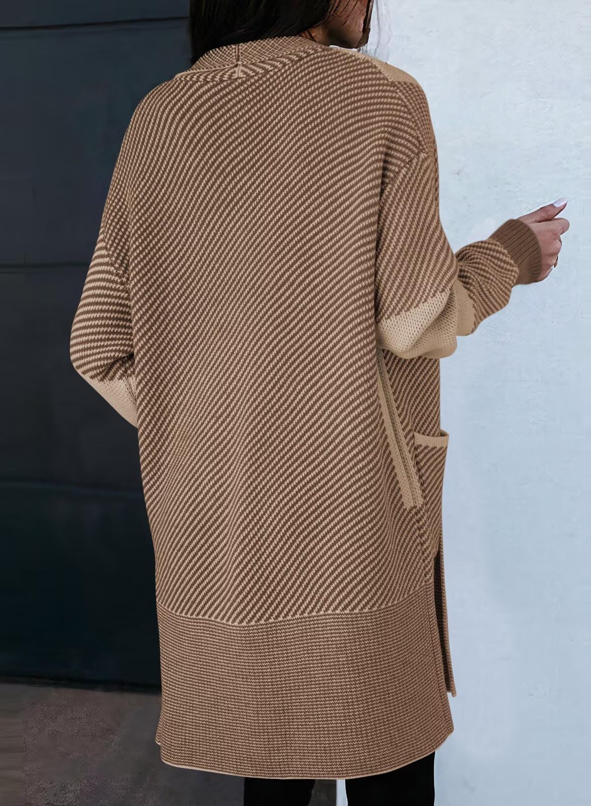 Foto 3 | Suéter Tipo Cárdigan  Elegante  Talla Grande  Manga Larga Para Mujer - Venta Internacional.