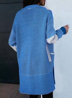 Foto 3 | Suéter Tipo Cárdigan Elegante A La Moda Para Mujer Color Azul Cielo - Venta Internacional.