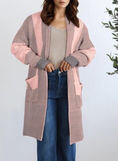 Foto 6 | Jersey Tipo Cárdigan Astylish Chunky Para Mujer Color Rosa Claro Talla L - Venta Internacional.