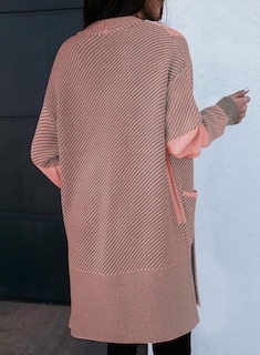 Foto 3 | Cárdigan Astylish De Manga Larga A La Moda Para Mujer En Bloque De Colores - Venta Internacional.