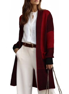 Foto 4 | Suéter Astylish De Punto Extragrande Para Mujer Color Rojo Oscuro - Venta Internacional.