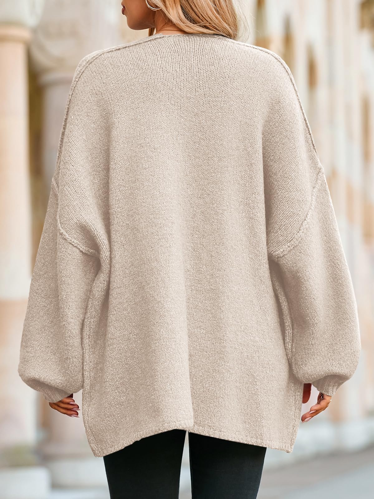 Foto 6 pulgar | Jersey Tipo Cárdigan Saodimallsu De Punto Grueso De Gran Tamaño Para Mujer - Venta Internacional.