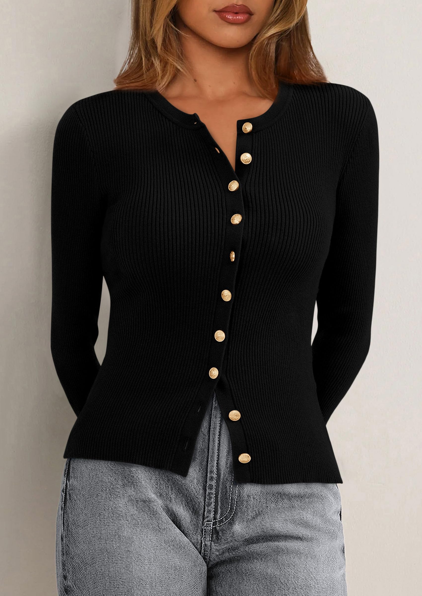 Foto 5 pulgar | Jersey Tipo Cárdigan Prettygarden Para Mujer  De Punto Acanalado De Otoño 2025 - Venta Internacional.