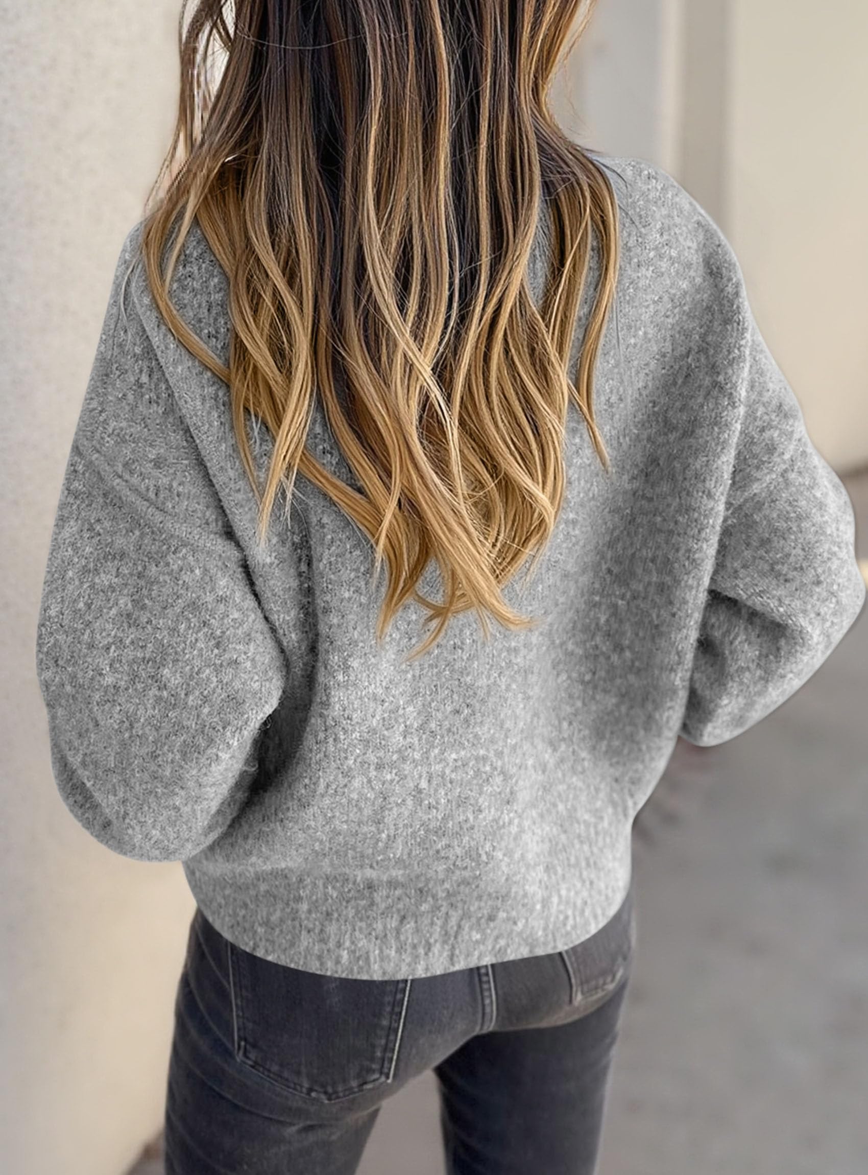 Foto 5 | Jersey Tipo Cárdigan Prettygarden Para Mujer Otoño 2025 Gris M - Venta Internacional.