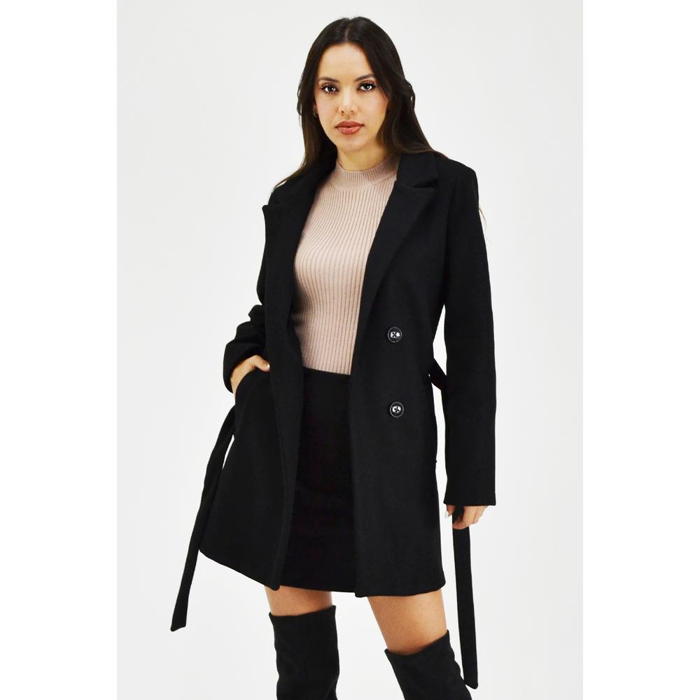 Foto 1 | Abrigo Tipo Wrap Roman Fasion AB-ELY-2947 Negro