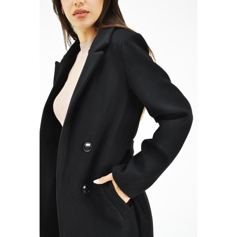 Foto 5 pulgar | Abrigo Tipo Wrap Roman Fasion AB-ELY-2947 Negro