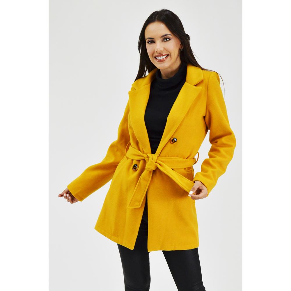 Abrigo Tipo Wrap Roman Fasion AB-ELY-2947 Amarillo