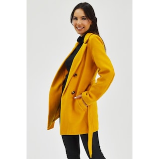 Foto 2 | Abrigo Tipo Wrap Roman Fasion AB-ELY-2947 Amarillo