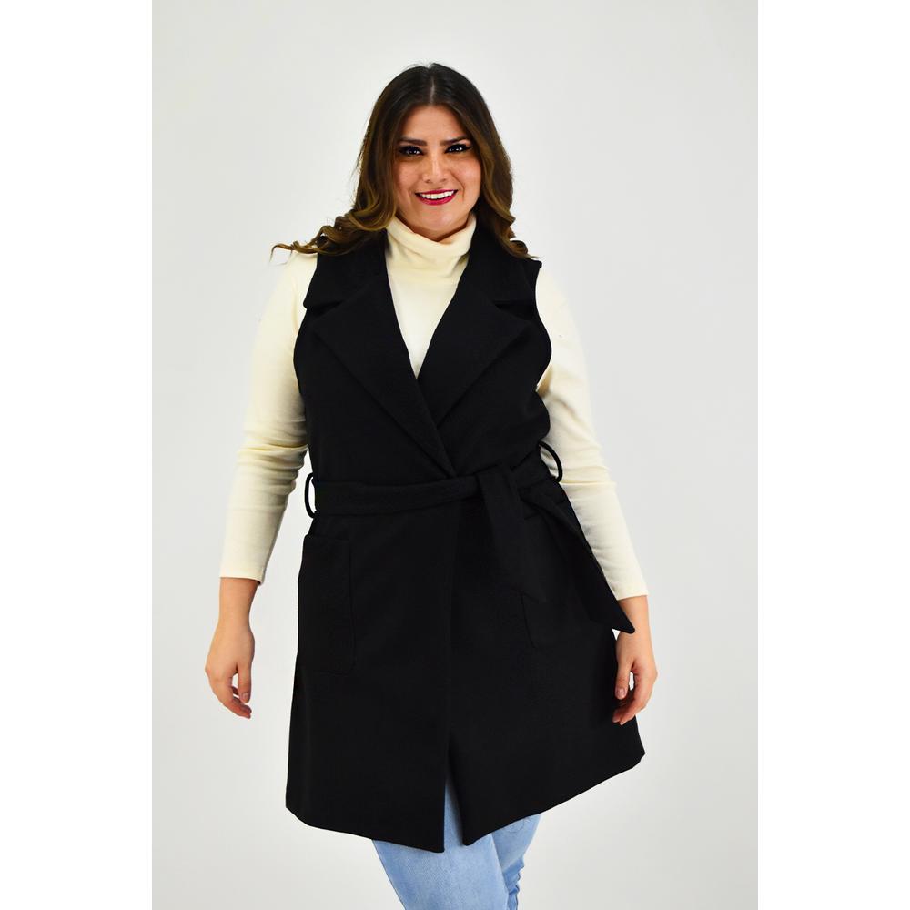 Abrigo Roman Fashion Negro para Mujer