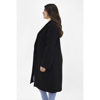 Foto 2 | Abrigo Largo Roman Fashion Tallas Extras 2055 color Negro