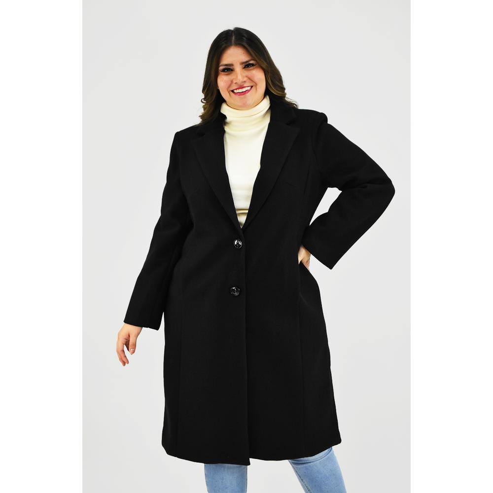Foto 6 pulgar | Abrigo Largo Roman Fashion Tallas Extras 2055 color Negro