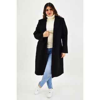 Foto 6 | Abrigo Largo Roman Fashion Tallas Extras 2055 color Negro