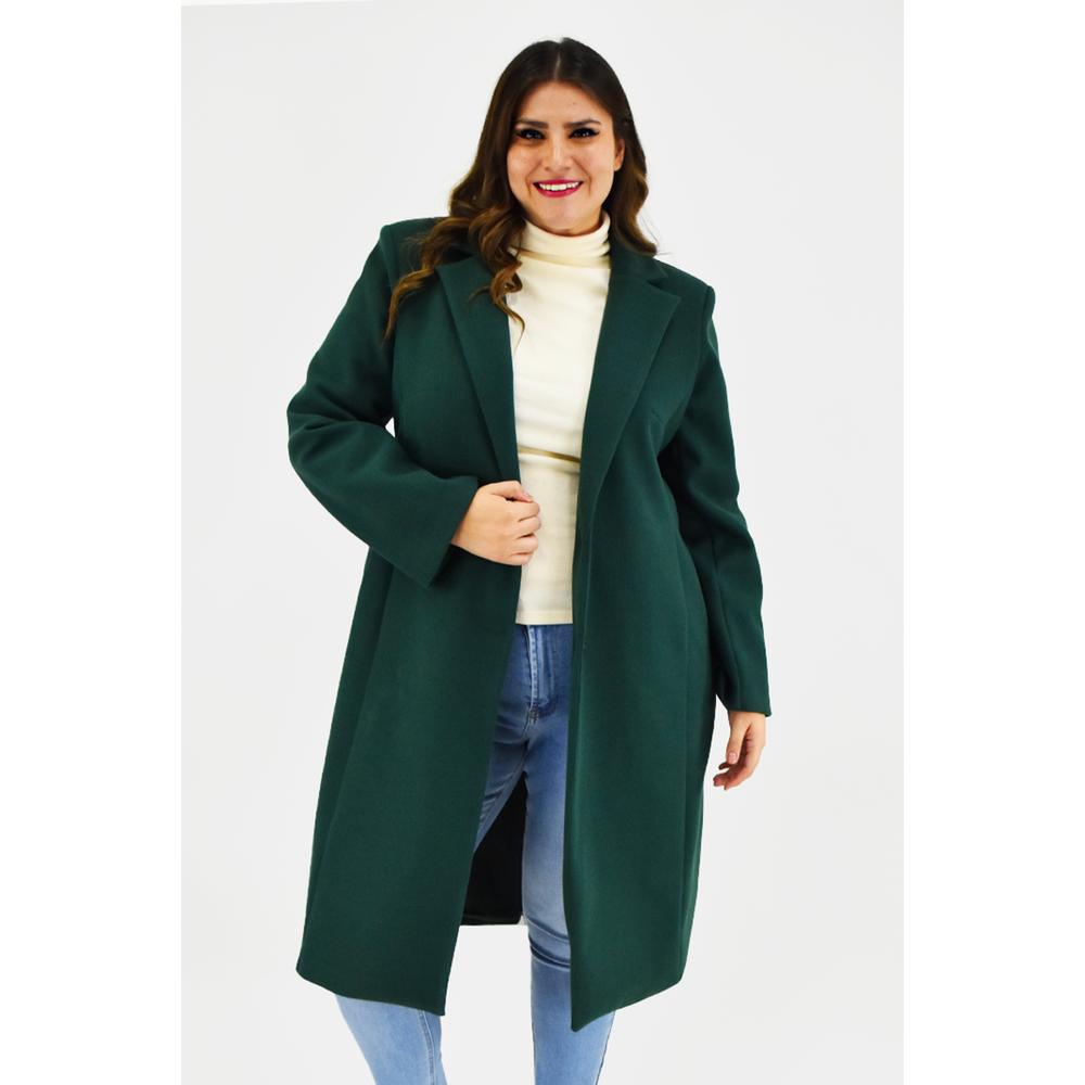 Foto 1 | Abrigo Largo Roman Fashion Tallas Extras 2055 color Verde