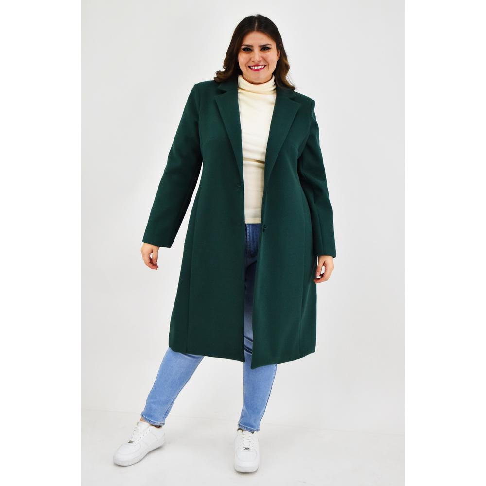Foto 5 | Abrigo Largo Roman Fashion Tallas Extras 2055 color Verde