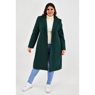 Foto 5 | Abrigo Largo Roman Fashion Tallas Extras 2055 color Verde