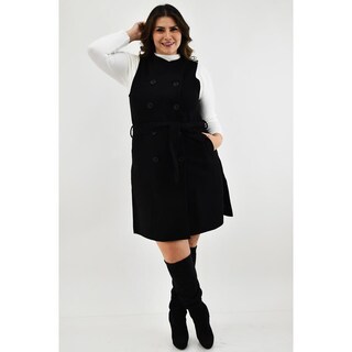 Foto 5 | Chaleco De Doble Botonadura Roman Fashion /tallas Extras, 2002 (negro) Negro