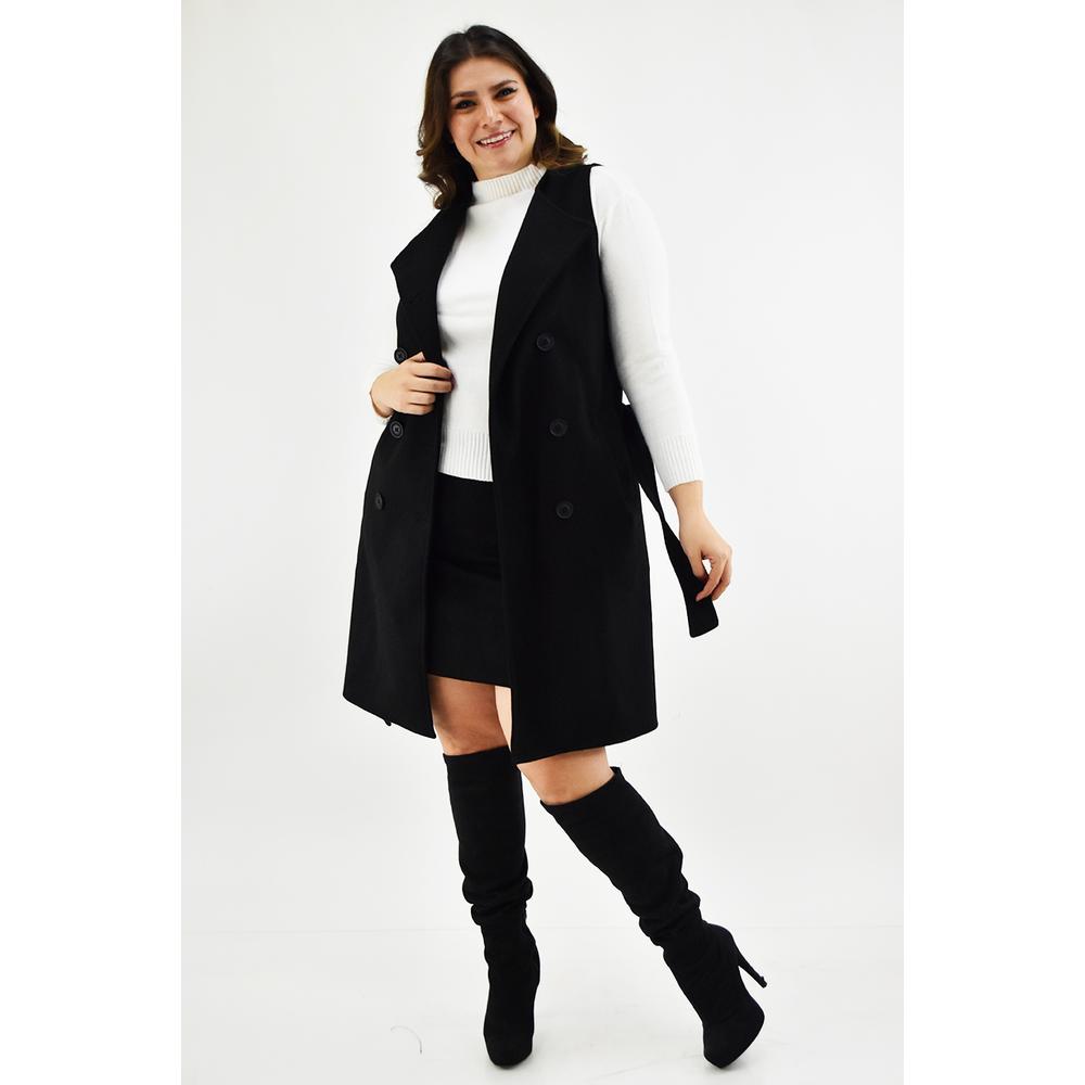 Foto 7 pulgar | Chaleco De Doble Botonadura Roman Fashion /tallas Extras, 2002 (negro) Negro