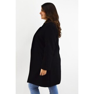 Foto 2 | Abrigo Semi Formal Roman Fashion /tallas Extras, 2103 (negro) Negro