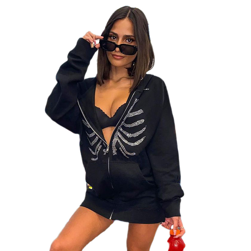 Foto 3 pulgar | Venta Internacional-Chamarra con Capucha Negra para Mujer