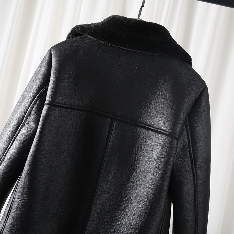 Foto 3 | Venta Internacional-chaqueta De Mujer De Piel Sintética Extra Gruesa De Algodón