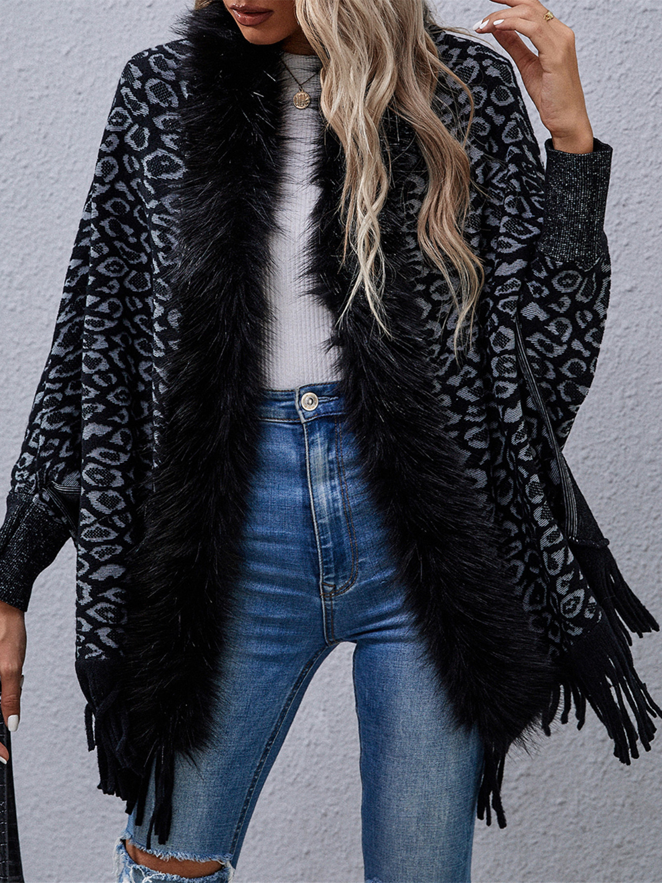 Foto 5 pulgar | Venta Internacional- Chaqueta Animal Print para Mujer