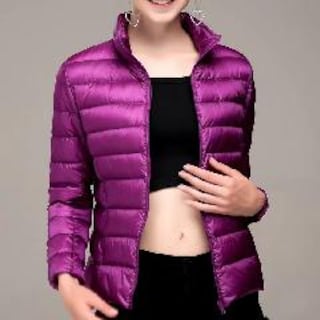 Foto 2 | Venta Internacional - Chamarra Capitonada Caeli Violeta para Mujer
