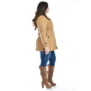 Foto 2 | Abrigo Con Capucha Roman Fashion /tallas Extras, 1020 (cafe) Cafe