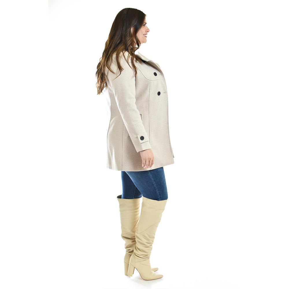 Foto 2 | Abrigo Con Capucha Roman Fashion /tallas Extras, 1020 (beige) Beige