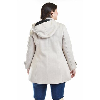 Foto 3 | Abrigo Con Capucha Roman Fashion /tallas Extras, 1020 (beige) Beige