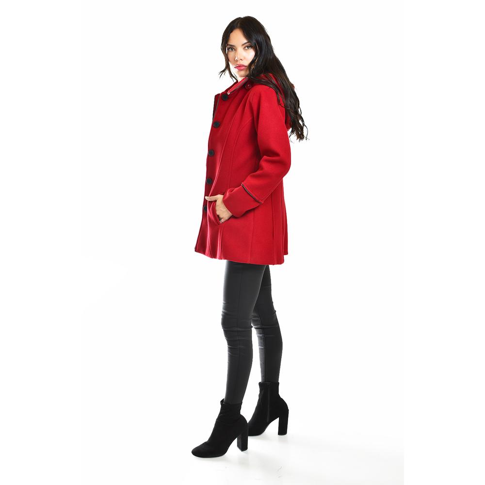 Foto 2 | Abrigo Con Capucha Desmontable Roman Fashion /juvenil, 810 (rojo) Rojo