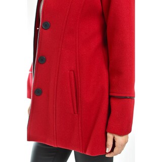 Foto 4 | Abrigo Con Capucha Desmontable Roman Fashion /juvenil, 810 (rojo) Rojo