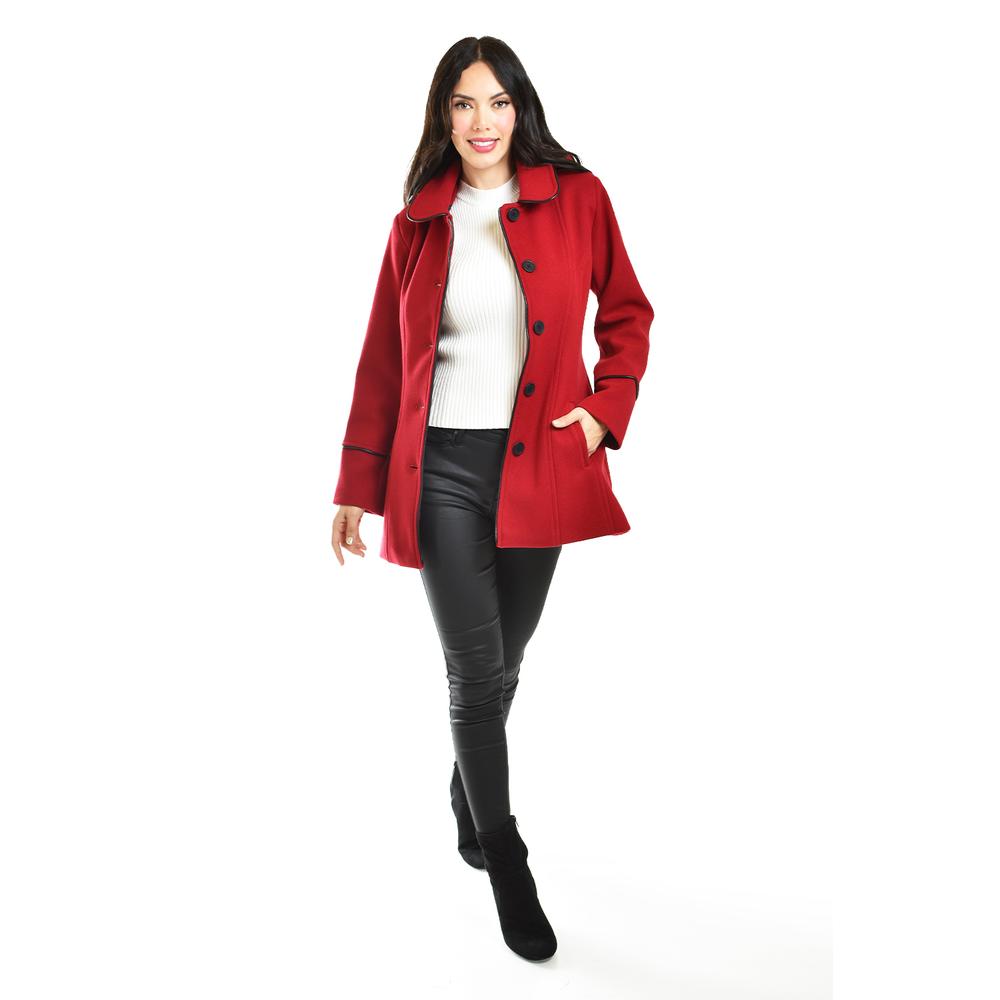 Foto 5 | Abrigo Con Capucha Desmontable Roman Fashion /juvenil, 810 (rojo) Rojo