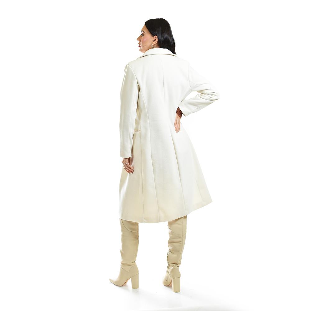 Foto 4 pulgar | Abrigo Largo Con Textura Roman Fashion /juvenil, 2009 (hueso) Beige