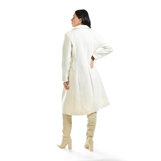 Foto 3 | Abrigo Largo Con Textura Roman Fashion /juvenil, 2009 (hueso) Beige