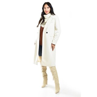Foto 6 | Abrigo Largo Con Textura Roman Fashion /juvenil, 2009 (hueso) Beige