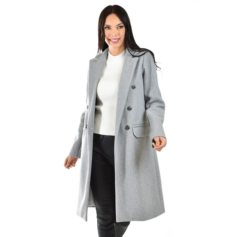 Abrigo Clasico Doble Botonadura Roman Fashion /juvenil, 4149 (gris) Gris