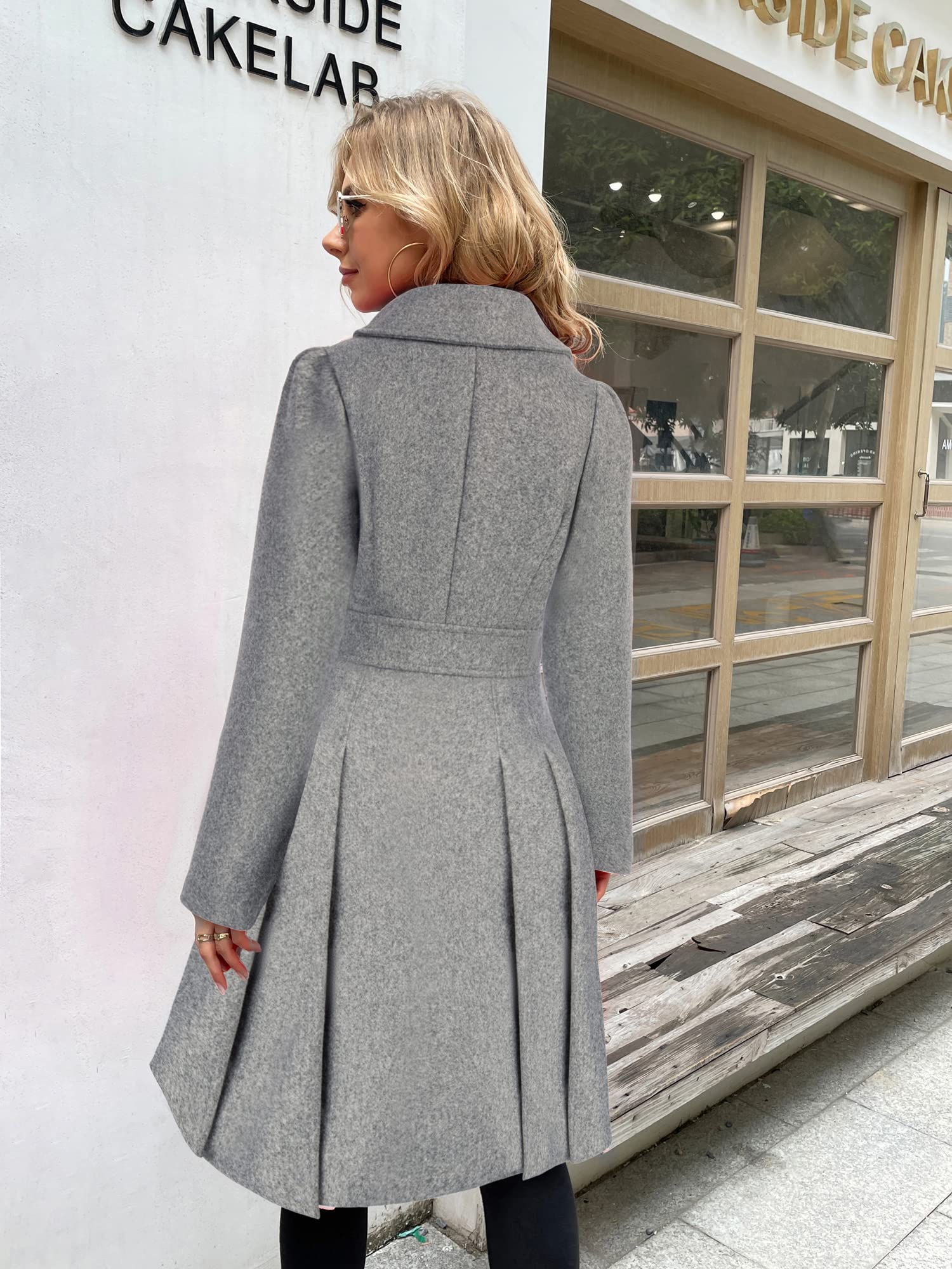 Foto 4 pulgar | Gabardina Grace Karin Con Doble Botonadura Gris Claro Para Mujer - Venta Internacional.