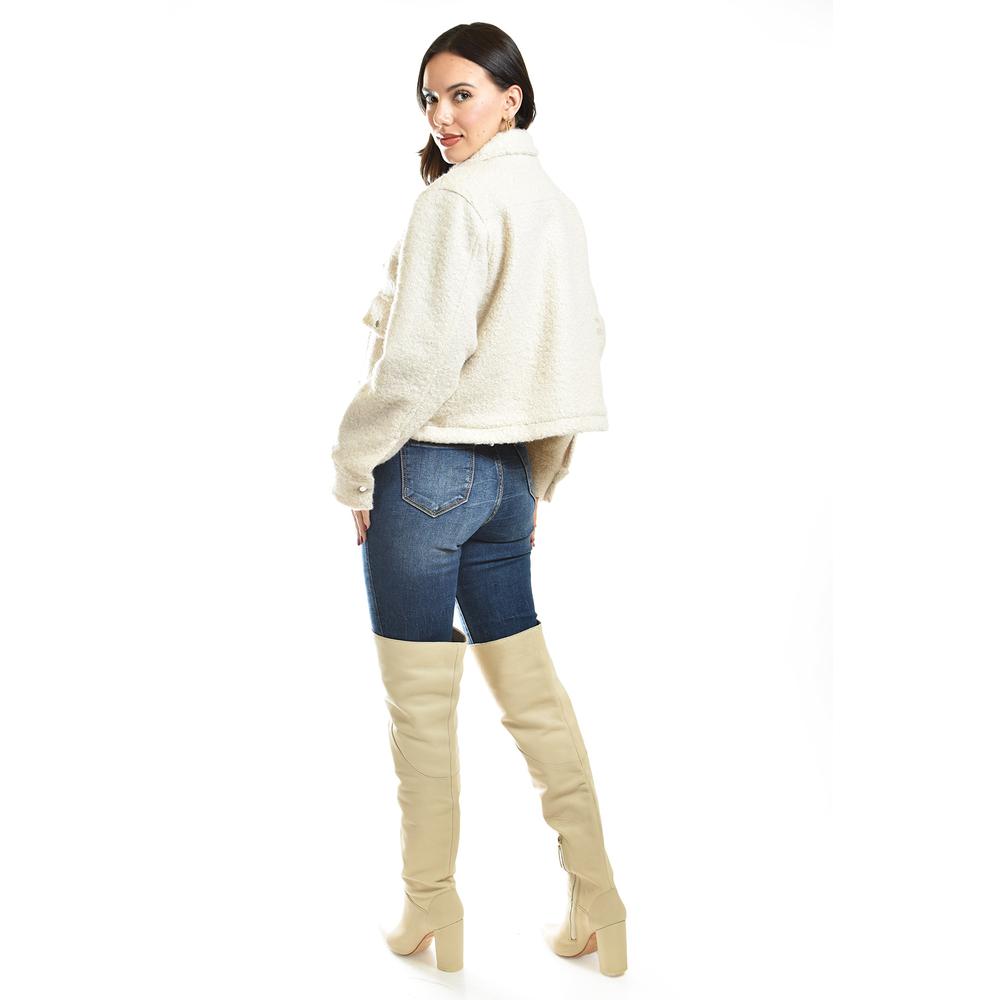 Foto 4 pulgar | Chaqueta Teddy Roman Fashion /juvenil, 121 (hueso) Beige
